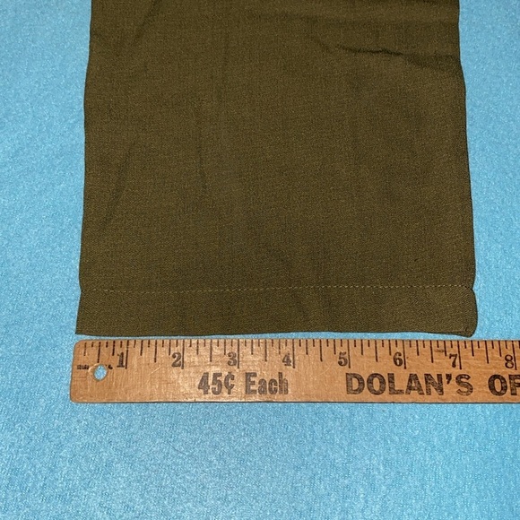 LULUS In The City wrap top jumpsuit olive belted lined 2 pockets NEW size M - Picture 15 of 15
